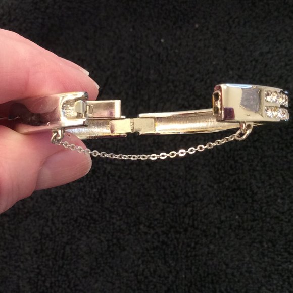 Vintage Swarovski Silver Crystal Bangle Bracelet - Picture 15 of 16